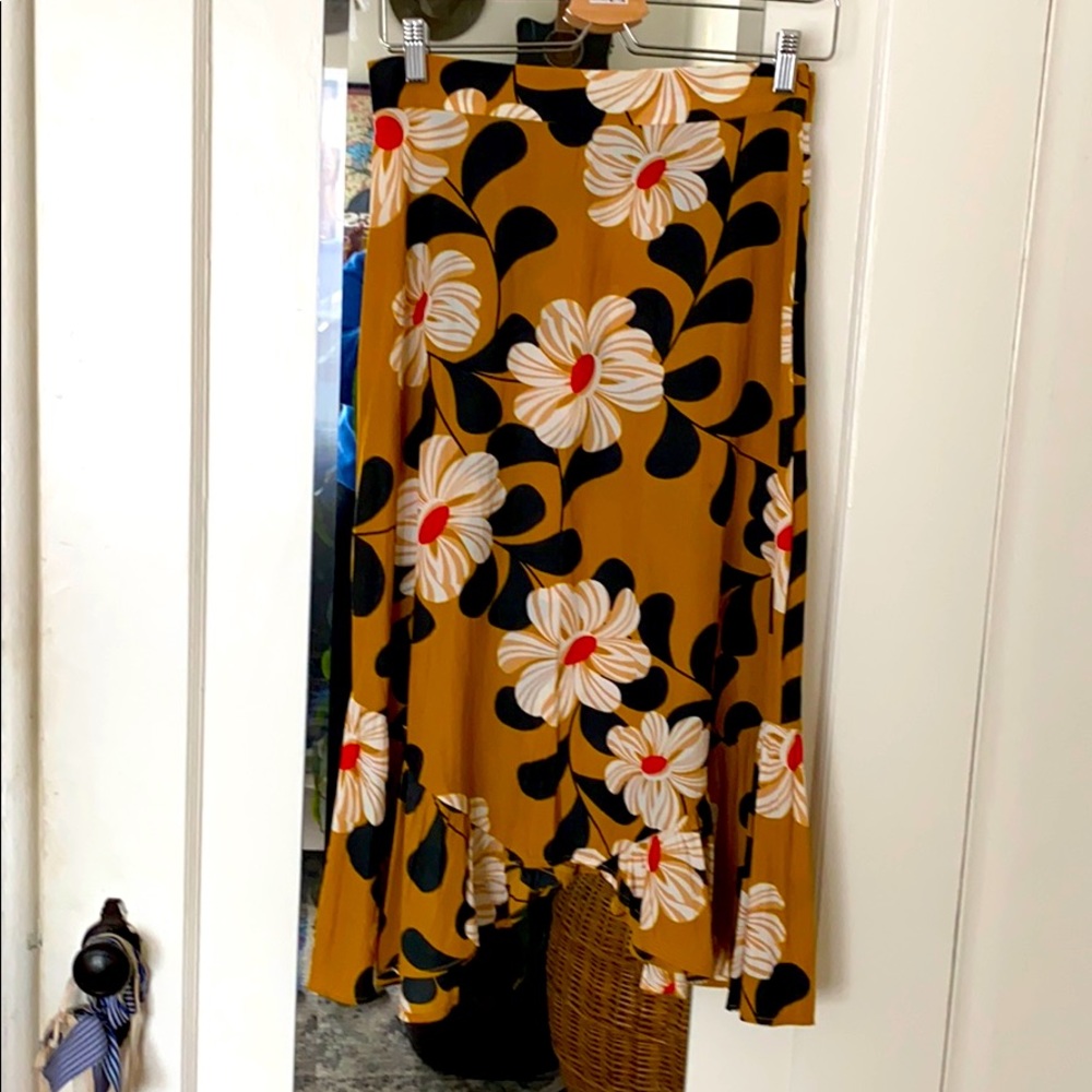 Anthropologie Eva Franco, flouncy midi skirt sz 8